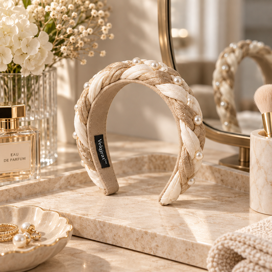 Velqiran™ Braided Pearl Headband image 1