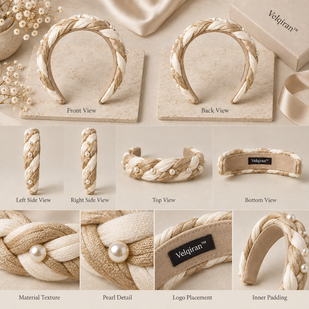 Velqiran™ Braided Pearl Headband image 6