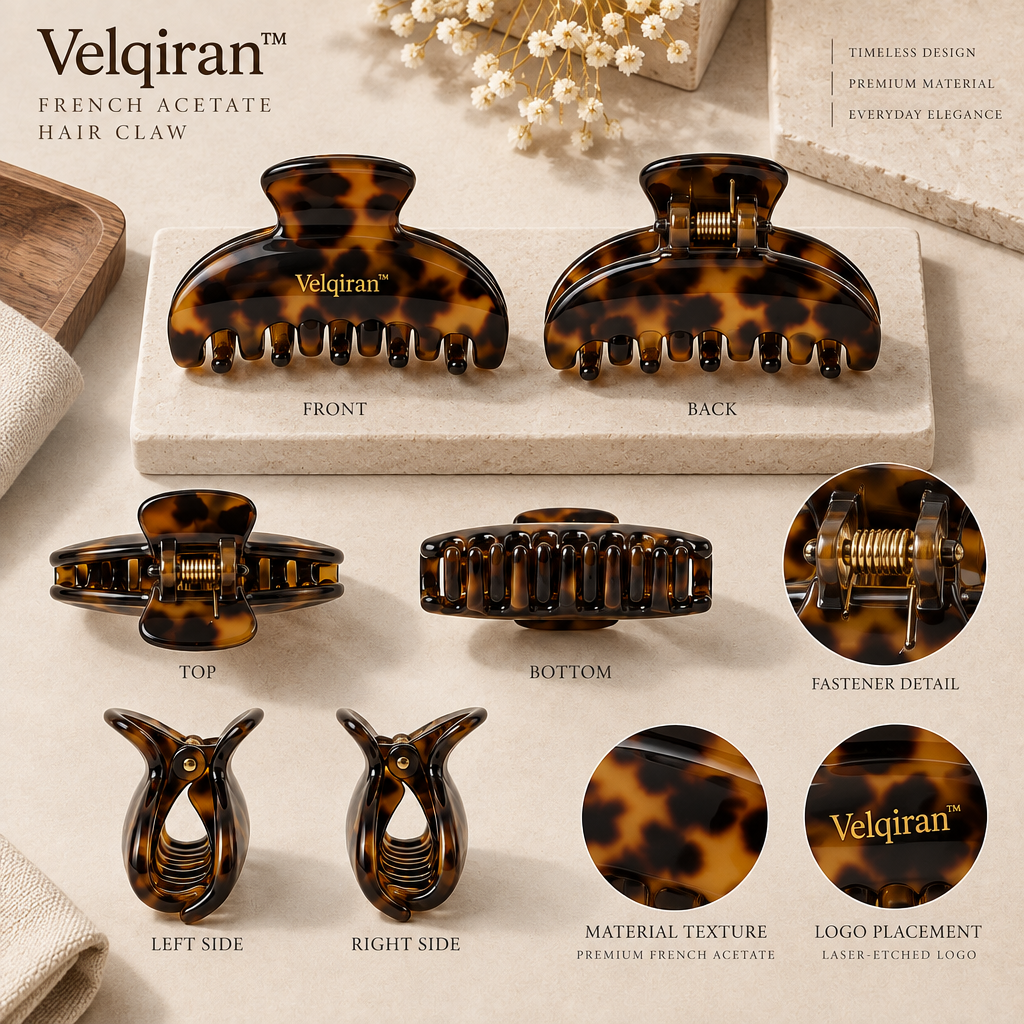 Velqiran™ French Acetate Hair Claw image 6