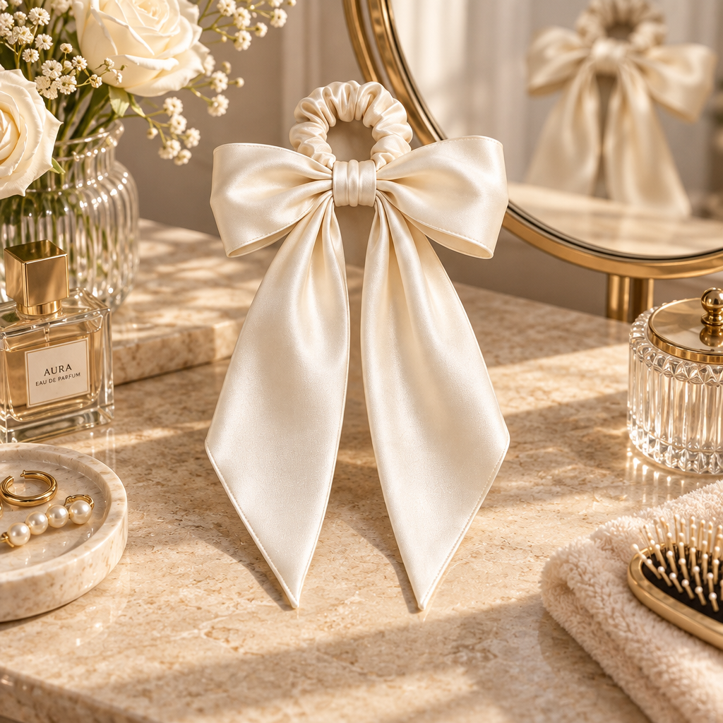 Velqiran™ Wide Silk Hair Ribbon image 1