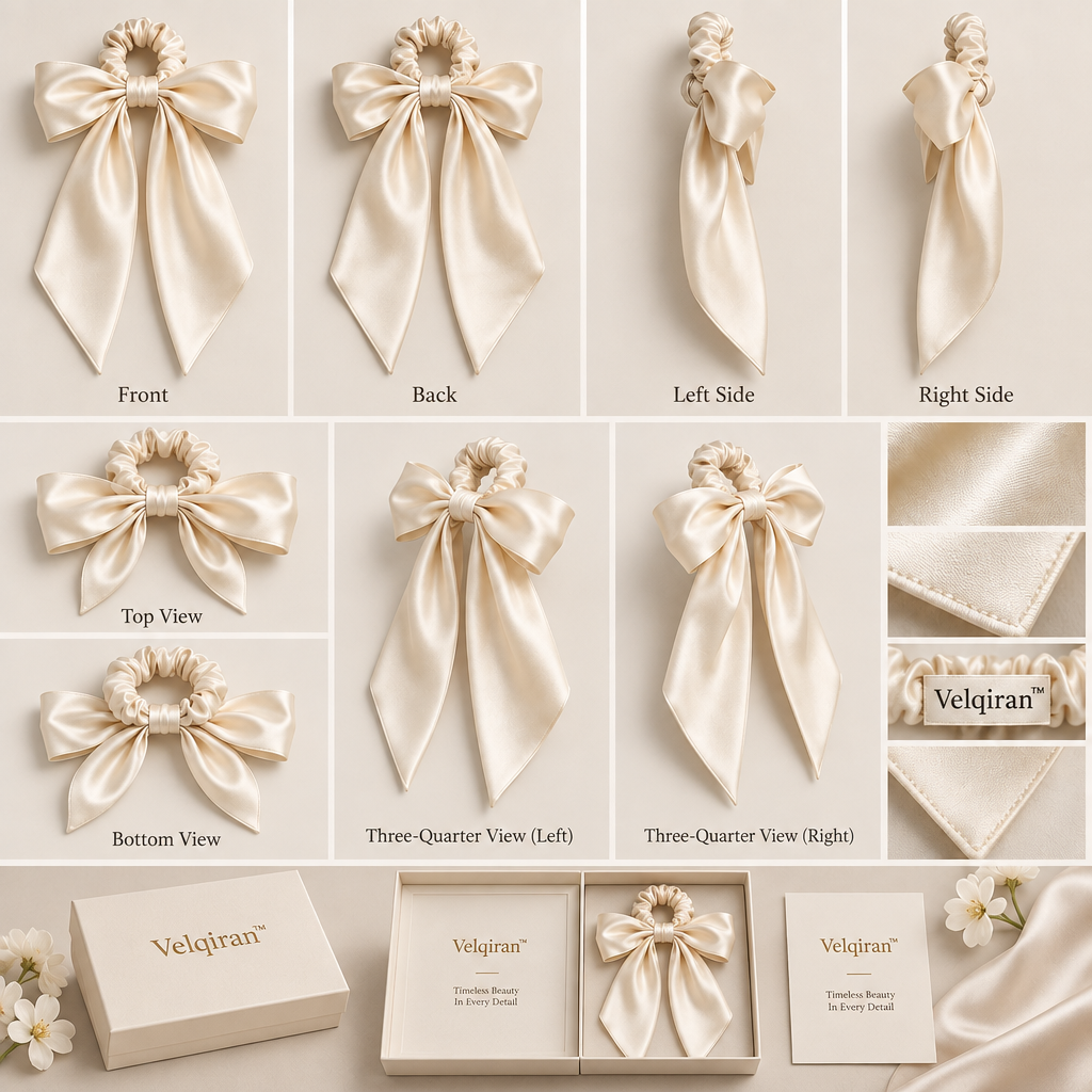 Velqiran™ Wide Silk Hair Ribbon image 2
