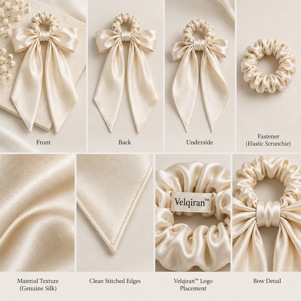 Velqiran™ Wide Silk Hair Ribbon image 5