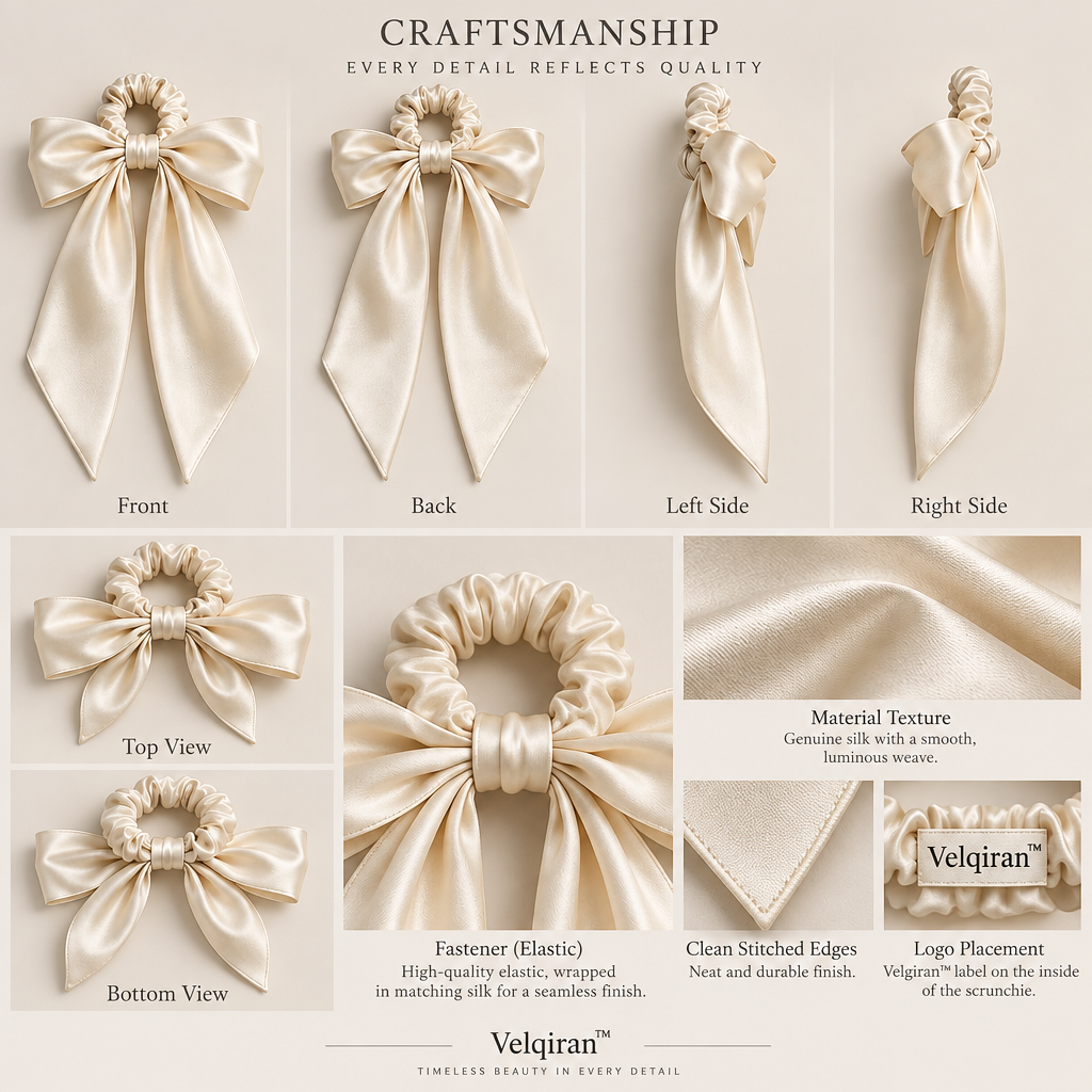 Velqiran™ Wide Silk Hair Ribbon image 6