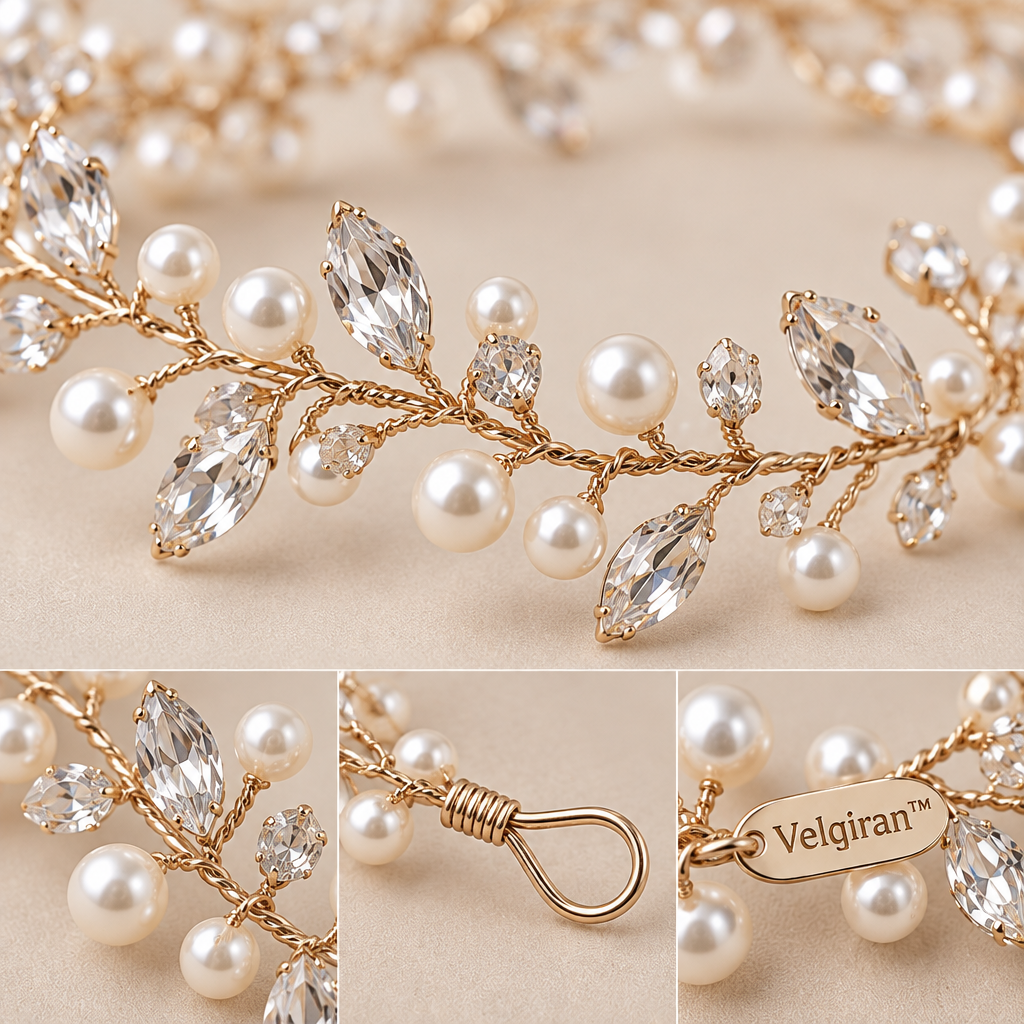 Velqiran™ Handcrafted Floral Formal Headpiece image 2