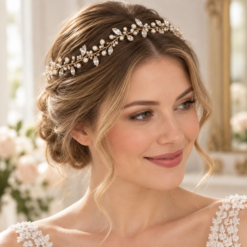 Velqiran™ Handcrafted Floral Formal Headpiece image 3
