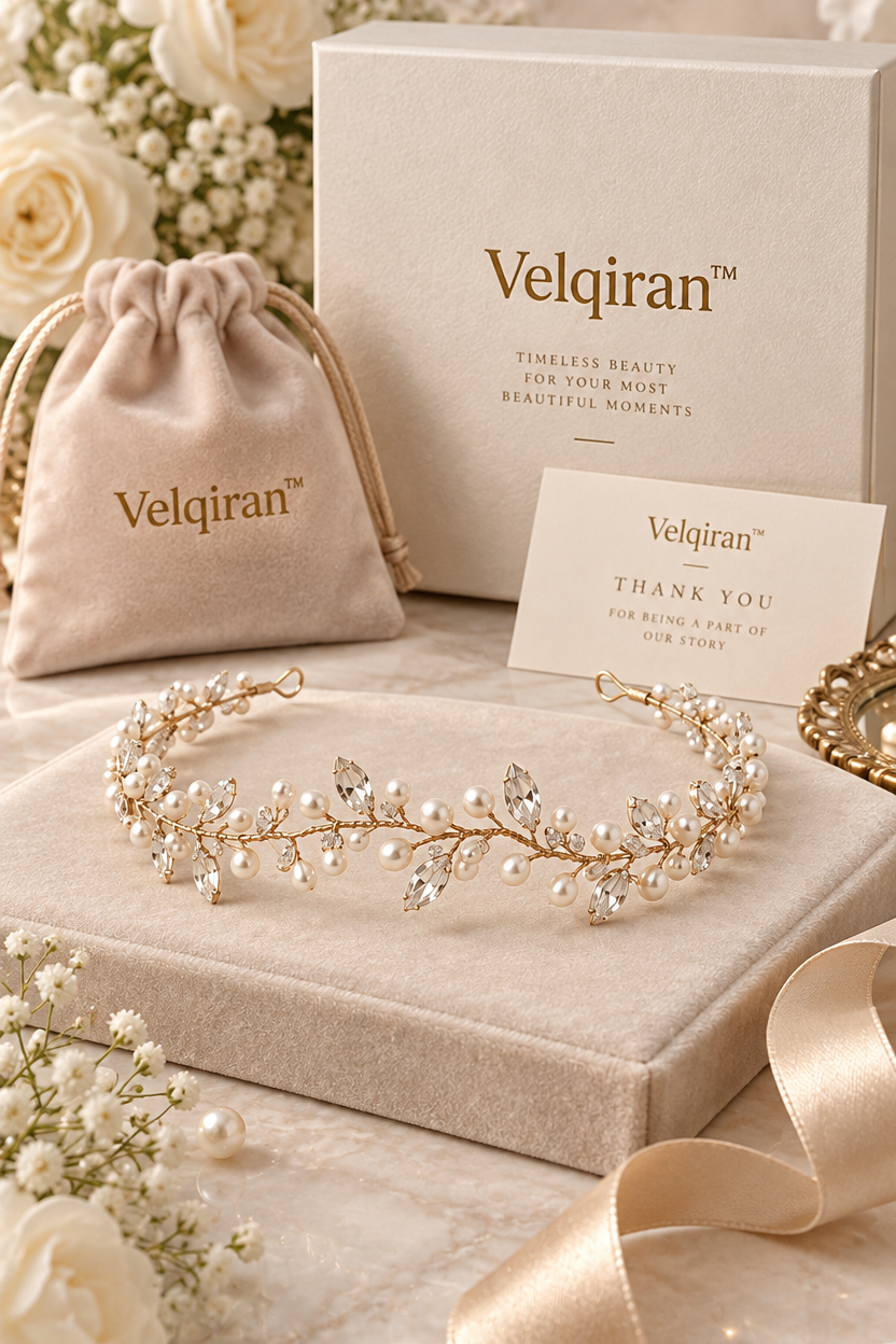 Velqiran™ Handcrafted Floral Formal Headpiece image 5